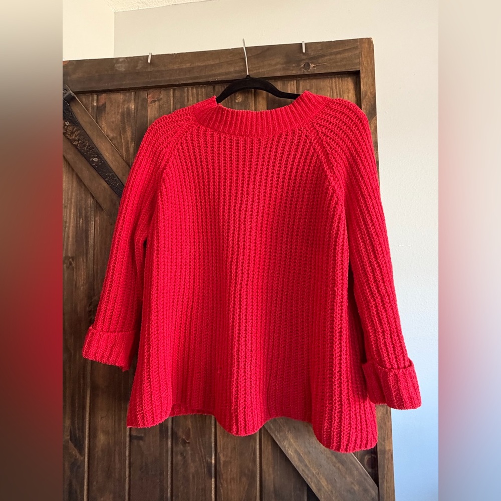 JohnPaulRichard Vibrant Red Crew Neck Sweater